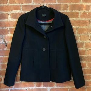 J Crew short black pea coat